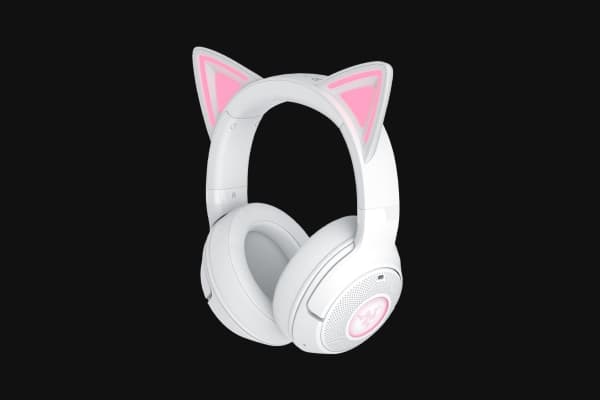 Razer Kraken Kitty V2 BT, Langaton, 20 - 20000 Hz, Pelaa, 325 g, Kuulokkeet, Valkoinen