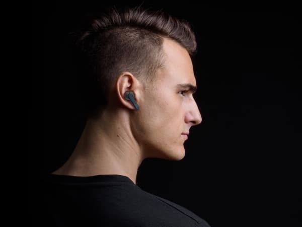 JVC HA-A9T - True wireless-hörlurar med mikrofon - inuti örat - Bluetooth - olivgrön, svart