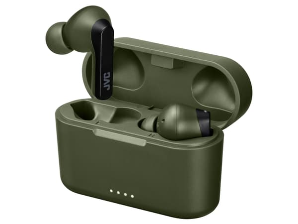 JVC HA-A9T - True wireless-hörlurar med mikrofon - inuti örat - Bluetooth - olivgrön, svart