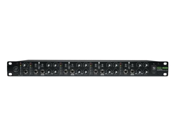 Mackie HM-400, 0,01%, -66 dB, 20000 ohmia (O), 47 ohmia (O), 18 dB, 20 - 20000 Hz
