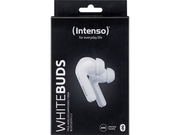 Intenso White Buds T302A, Puhelut/Musiikki/Urheilu/Päivittäinen, Kuulokkeet, Valkoinen