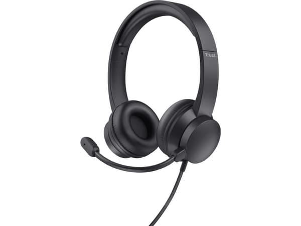 Trust Ayda - Headset - på örat - kabelansluten - 3,5 mm kontakt - svart