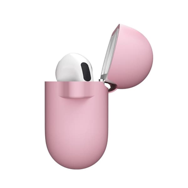 KeyBudz Elevate Series-deksel med nøkkelring for Airpods 4. generasjon - Rosa