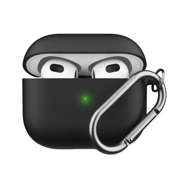 Keybudz PodSkinz HyBridShell -sarjan kova kuori Airpods 3:lle - Svart
