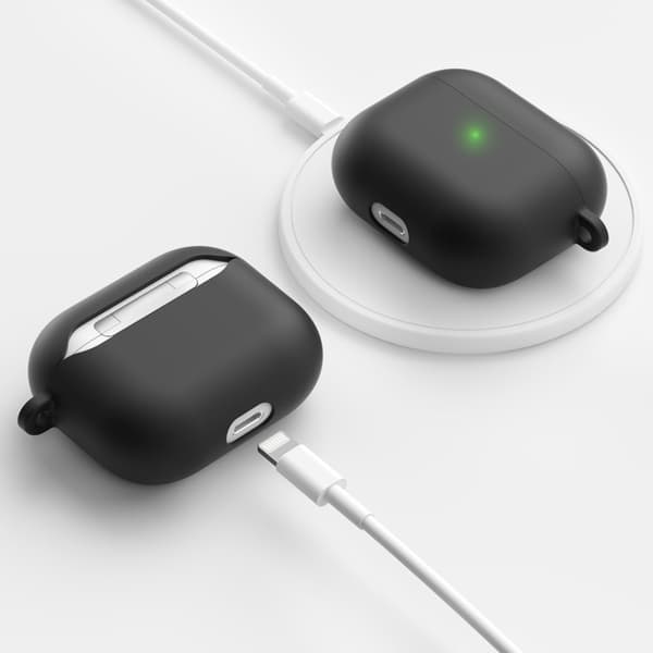 Keybudz PodSkinz HyBridShell -sarjan kova kuori Airpods 3:lle - Svart