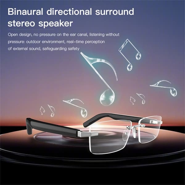 Trådløs Musik Bluetooth 5.3 Smart Glasses Mikrofon Højttaler Cykling Løb