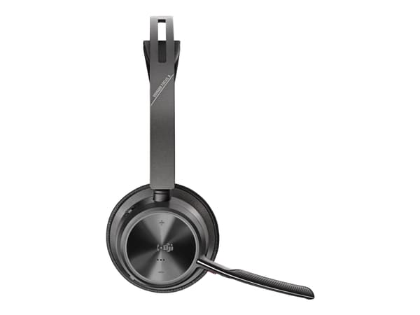 Poly Voyager Focus 2-M - Headset - på örat - Bluetooth - trådlös - aktiv brusradering - USB-C via Bluetooth-adapter - svart - Certifierad för Microso