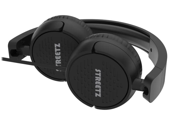 Streetz H100 Hovedtelefoner, foldbar, 3,5 mm, sort, Ledningsført, Musik, 20 - 20000 Hz, Hovedtelefoner, Sort