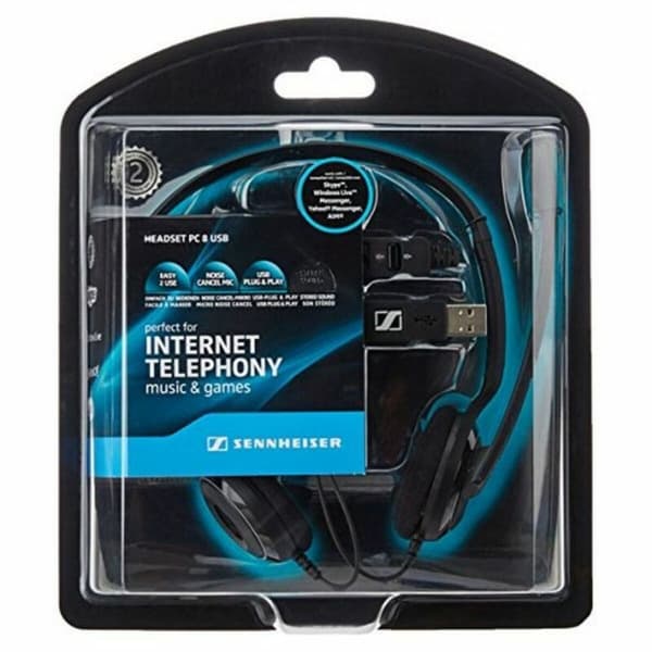 Hörlurar med Mikrofon Epos PC8 Svart