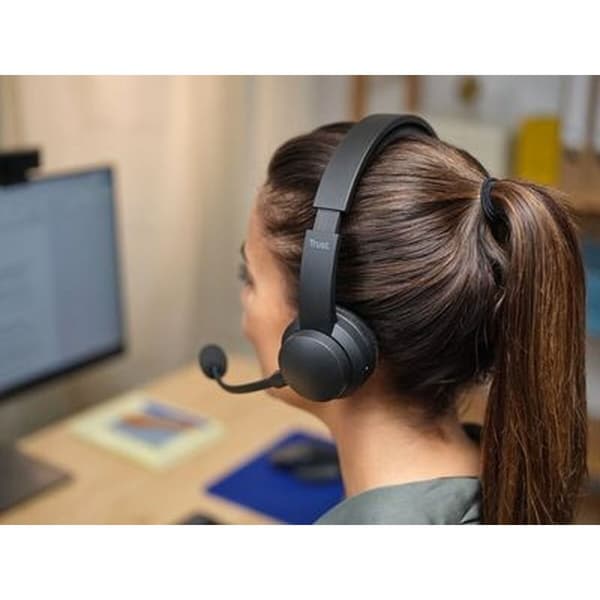 Hovedtelefoner Trust 25463 Sort