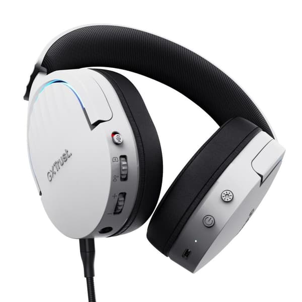 Gaming headset med mikrofon Trust 25304 Hvid Sort Multifarvet