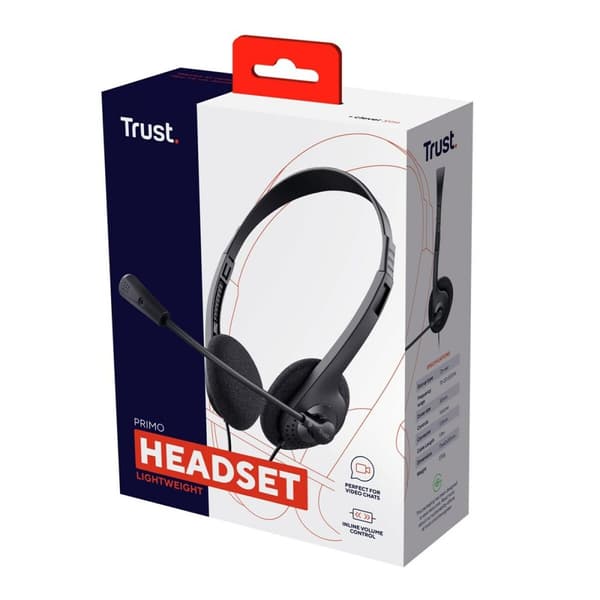 Hovedtelefoner med mikrofon Trust 21665 Sort