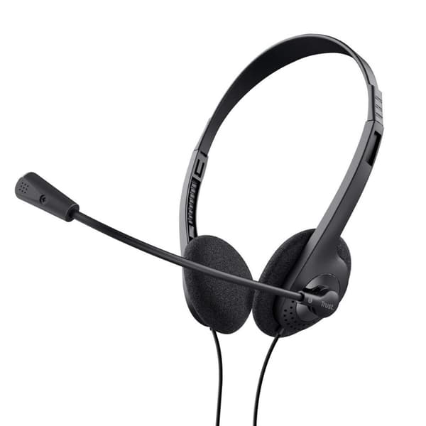 Hovedtelefoner med mikrofon Trust 21665 Sort