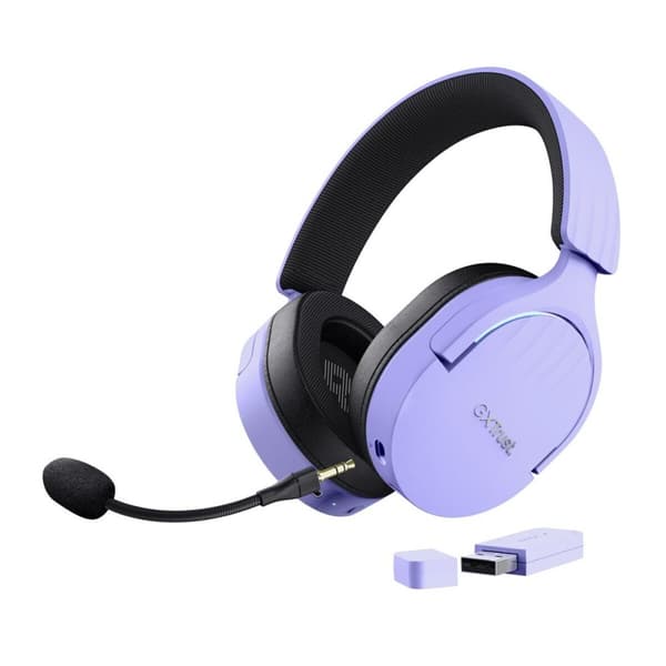 Gaming headset med mikrofon Trust 25305 Sort Multifarvet Lilla