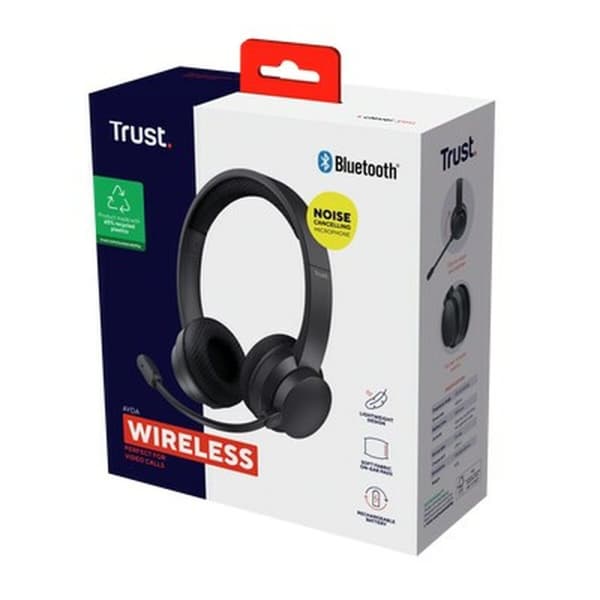 Hovedtelefoner Trust 25463 Sort