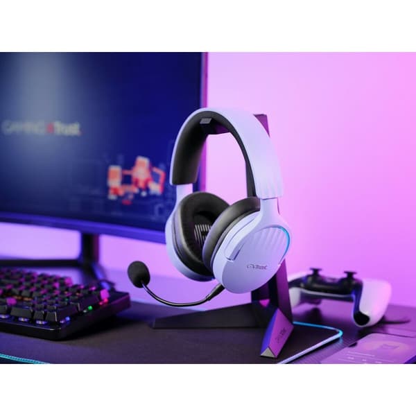 Gaming headset med mikrofon Trust 25305 Sort Multifarvet Lilla