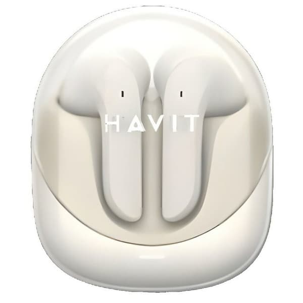 Trådløse høretelefoner med etui til opladning Havit Modern Buds Beige