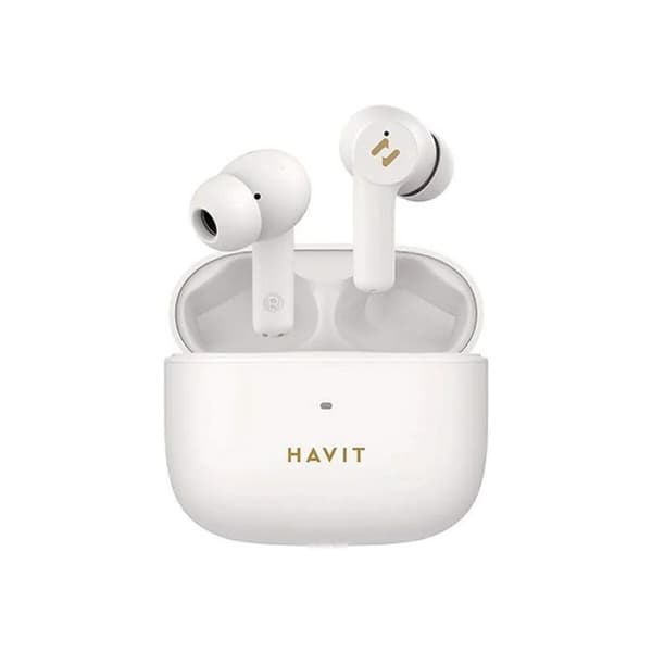 Trådløse høretelefoner med etui til opladning Havit TW958 PRO Beige