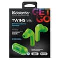 Miniatyrbillede 7 af 11: Trådløse høretelefoner med etui til opladning Defender TWINS 916 Grøn