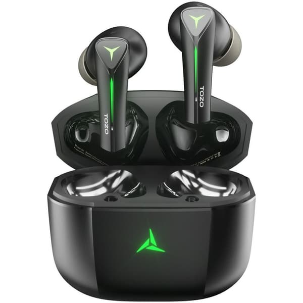 Trådløse høretelefoner med etui til opladning TOZO Gaming Pods Sort