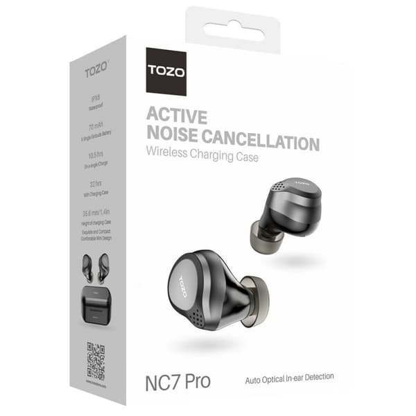 Trådløse høretelefoner med etui til opladning TOZO NC7 PRO Sort