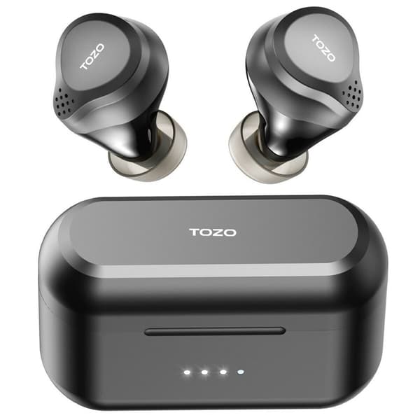 Trådløse høretelefoner med etui til opladning TOZO NC7 PRO Sort