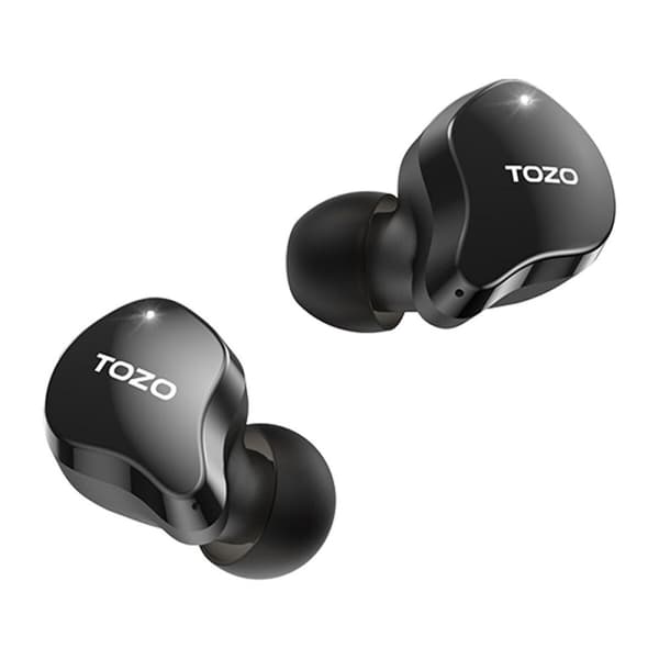 Trådløse høretelefoner med etui til opladning TOZO T18 CRYSTAL BUDS Sort