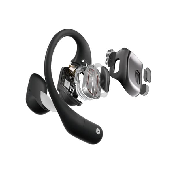 SHOKZ OpenFit -kuulokkeet langattomat korvakoukut puheluille/musiikille/urheilulle/jokapäiväiseen käyttöön Bluetooth musta