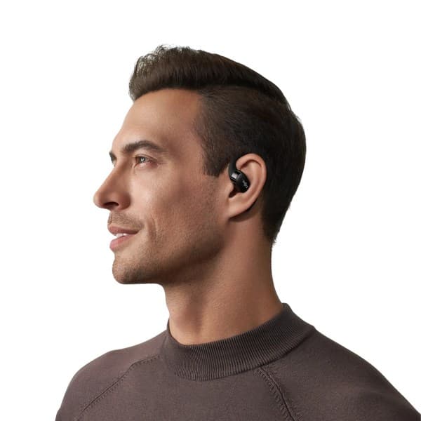 SHOKZ OpenFit -kuulokkeet langattomat korvakoukut puheluille/musiikille/urheilulle/jokapäiväiseen käyttöön Bluetooth musta