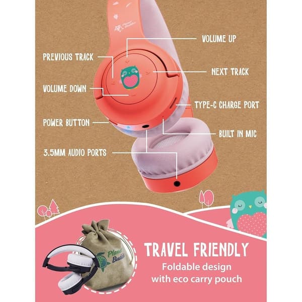 Planet Buddies Langaton Kuulokkeet Lapsille Olive the Owl