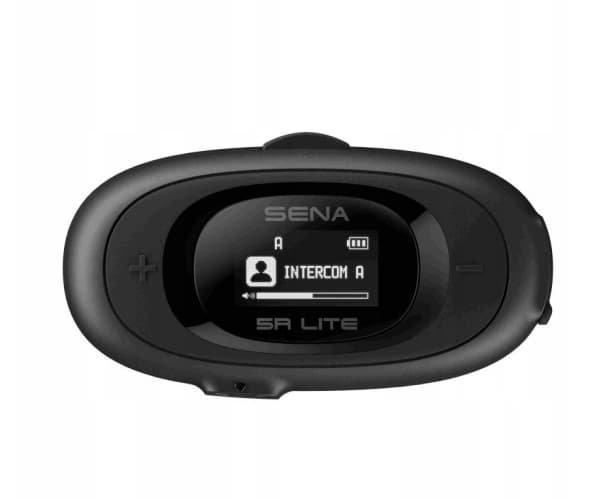 Sena 5R-01D 5R Lite Bluetooth 5.1 intercom for motorsykkel 700 m med LCD-skjerm og universalmikrofon em for 2 hjelmer
