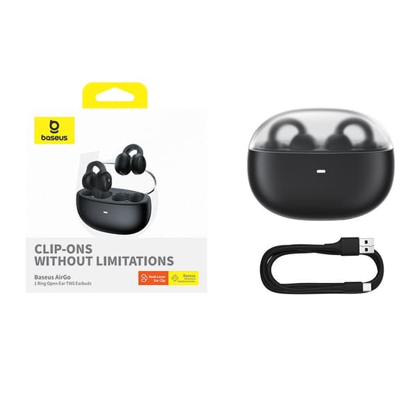 Baseus AirGo 1 Ring Headset Ægte Trådløst Stereo (TWS) In-ear Opkald/Musik Bluetooth Sort