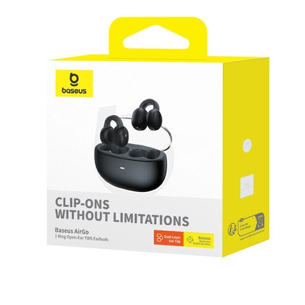 Baseus AirGo 1 Ring Headset Ægte Trådløst Stereo (TWS) In-ear Opkald/Musik Bluetooth Sort