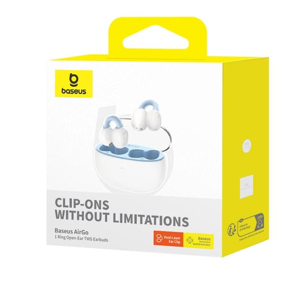 Baseus AirGo 1 Ring Headset Ægte Trådløst Stereo (TWS) In-ear Opkald/Musik Bluetooth Hvid