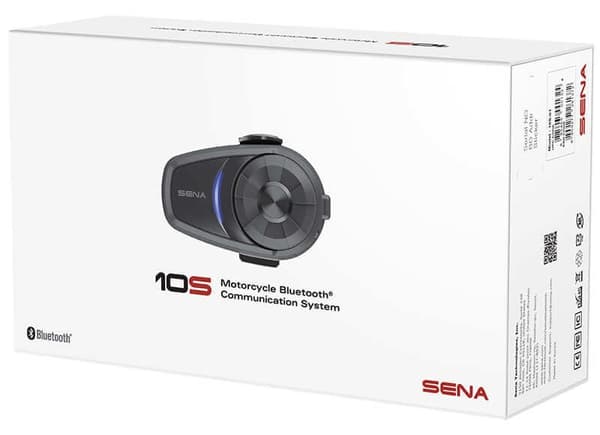 Sena 10S motorcykel intercom 4 kanaler 1600 m Sort