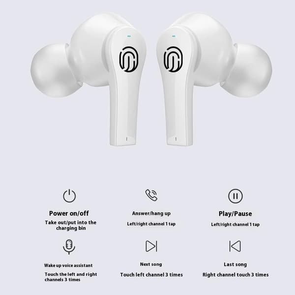 LENOVO LECOO In-Ear trådløse øretelefoner Bluetooth-hovedtelefoner Opladningsetui - Sort
