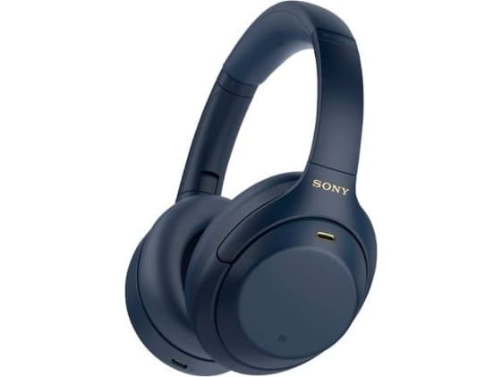 Sony WH-1000XM4 - Hörlurar med mikrofon - fullstorlek - Bluetooth - trådlös, kabelansluten - NFC - aktiv brusradering - 3,5 mm kontakt - midnattsblå