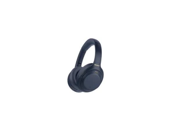 Sony WH-1000XM4 - Hörlurar med mikrofon - fullstorlek - Bluetooth - trådlös, kabelansluten - NFC - aktiv brusradering - 3,5 mm kontakt - midnattsblå