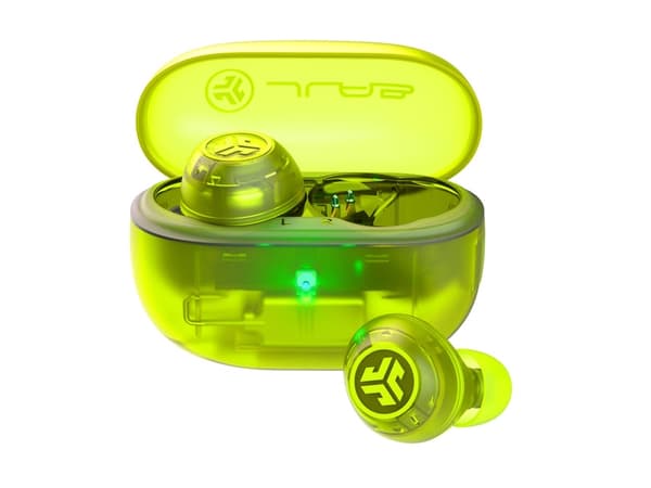 JLab Go Pop ANC, True Wireless Stereo (TWS), 20 - 20000 Hz, Samtaler/musikk, Hodesett, Teal, Gjennomsiktig