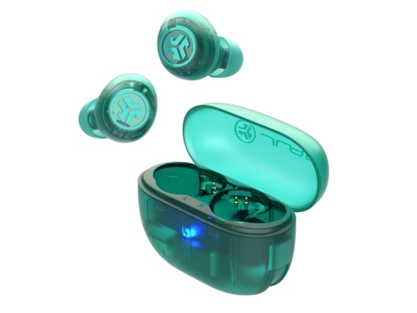 JLab Go Pop ANC, True Wireless Stereo (TWS), 20 - 20000 hz, Samtal/musik, Headset, Turkosblå, Transparent