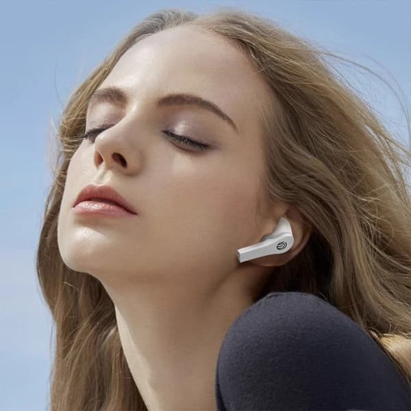 LENOVO LECOO Trådløse ørepropper Bluetooth-hodetelefoner Ladeveske - Hvit