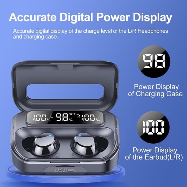 Q26 Bluetooth-kuulokkeet Digitaalinen näyttö In-Ear Langattomat kuulokkeet PowerBank-toiminto
