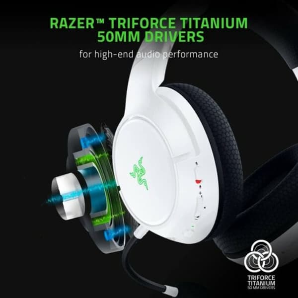 Hovedtelefoner med mikrofon Razer RZ04-03470300-R3M1 Hvid Multifarvet