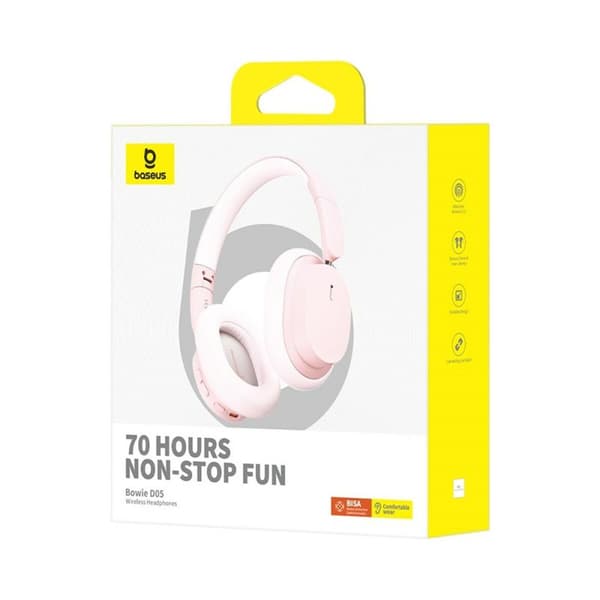Bluetooth Huvudbands Hörlurar Baseus Bowie D05 Rosa (Rosa)