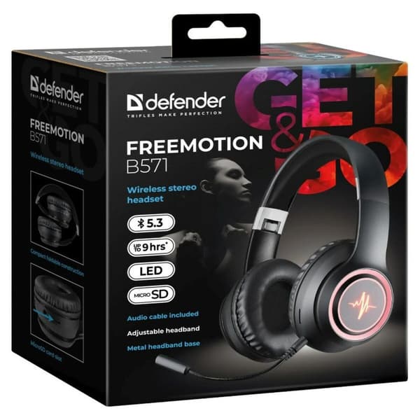 Pelikuulokkeet mikrofonilla Defender DEFENDER FREEMOTION B571