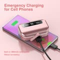 Miniatyrbilde 3 av 9: Q26 Bluetooth-hodesett Digital Display In-Ear trådløse hodetelefoner PowerBank-funksjon - Rosa