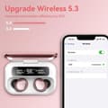 Miniatyrbilde 4 av 9: Q26 Bluetooth-hodesett Digital Display In-Ear trådløse hodetelefoner PowerBank-funksjon - Rosa