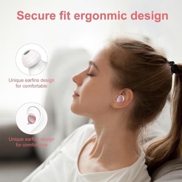 Q26 Bluetooth-hodesett Digital Display In-Ear trådløse hodetelefoner PowerBank-funksjon - Rosa
