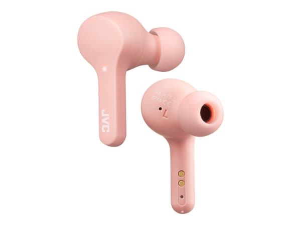 JVC HA-A7T - True wireless-hodetelefoner med mikrofon - i øret - Bluetooth - rosa