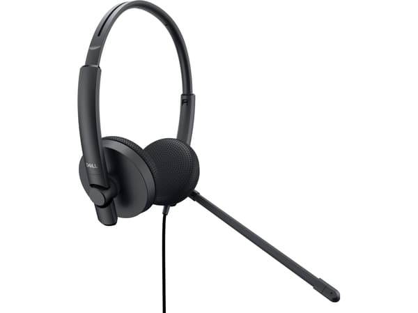 DELL WH1022, Kabel, 20 - 20000 hz, Samtal/musik, 121 g, Headset, Svart